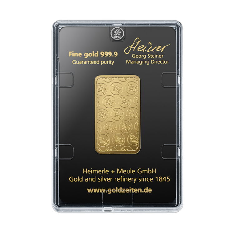 Heimerle+Meule - 1 oz guldbarre stanset - Image 2