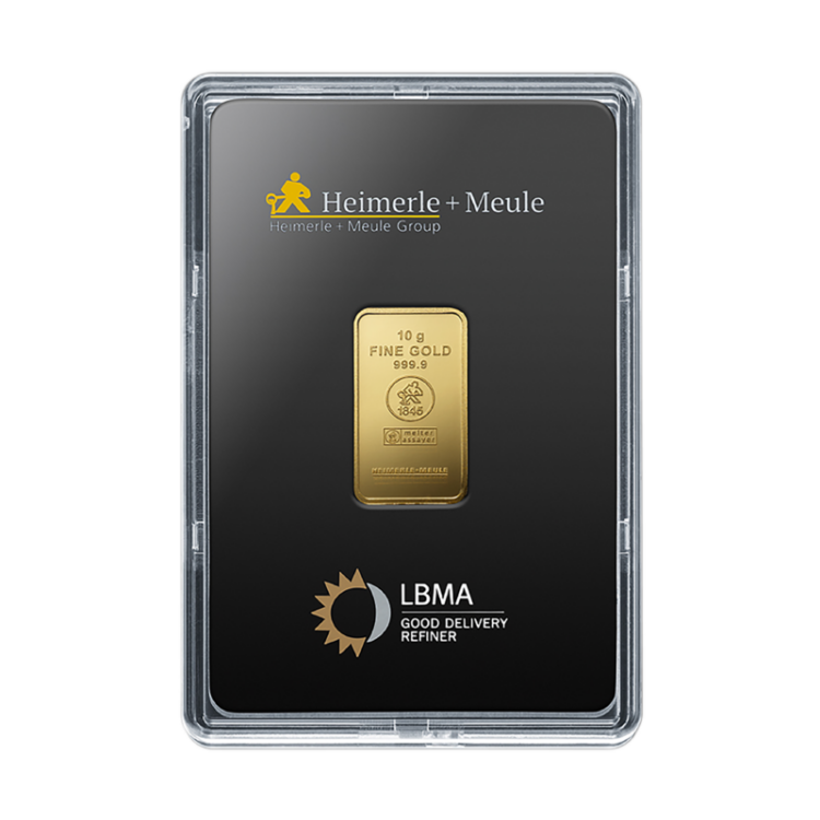 Heimerle+Meule - 10 gram guldbarre stanset