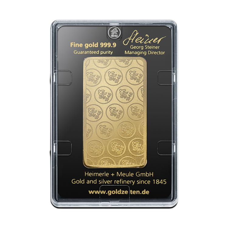 Heimerle+Meule - 100 gram guldbarre stanset - Image 2