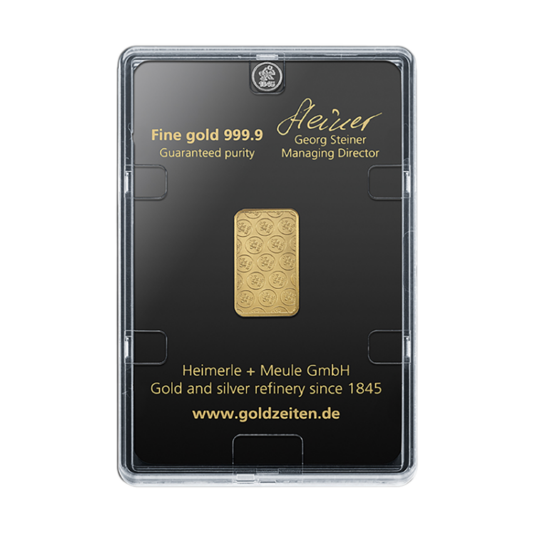 Heimerle+Meule - 5 gram guldbarre stanset - Image 2