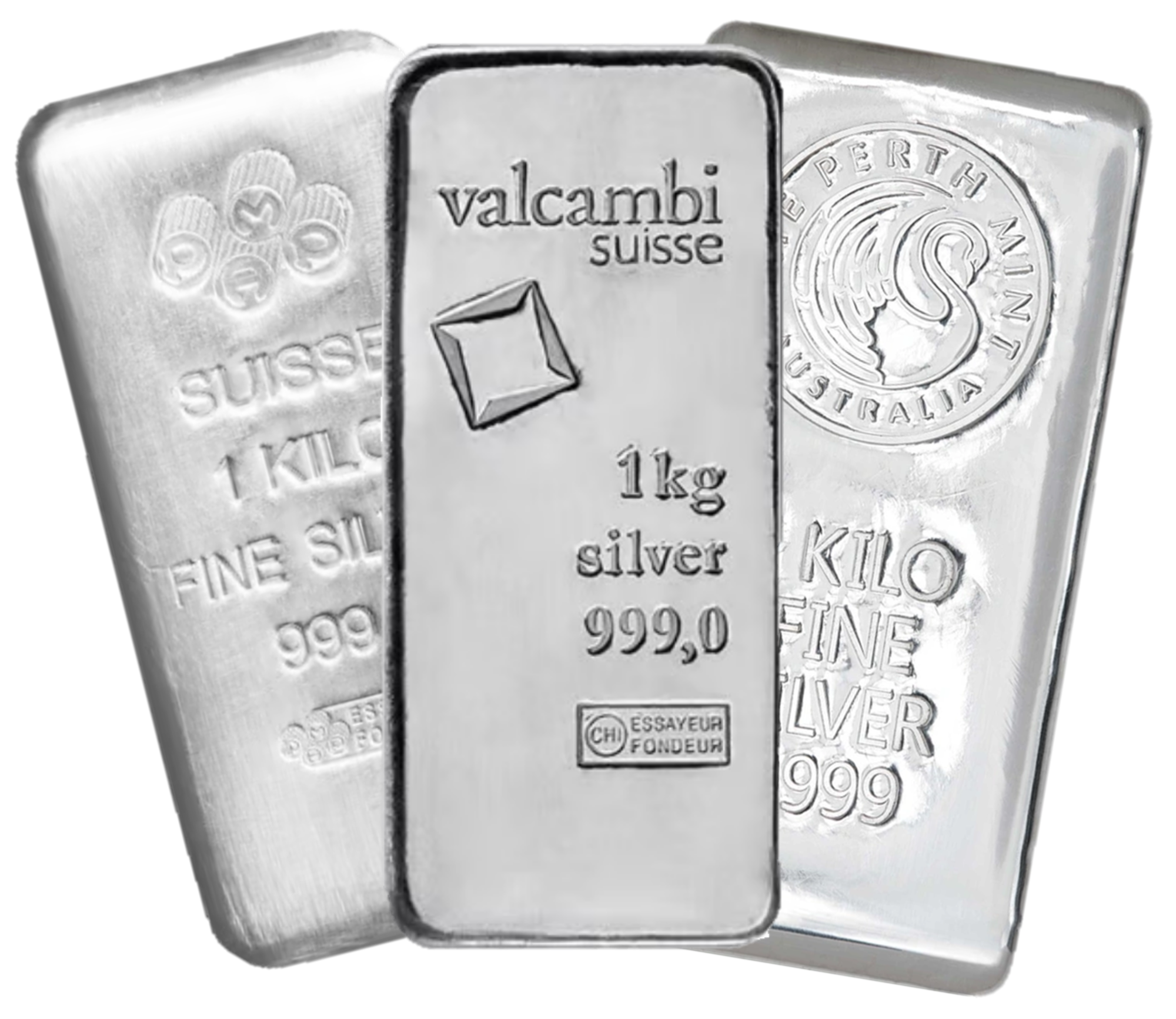 Cirkuleret 1 kg sølvbarre