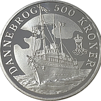 Sølvmønt - Kongeskibet Dannebrog