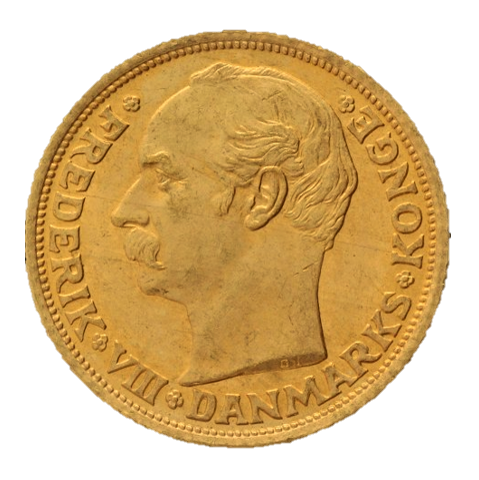 Frederik viii 10 kr guld mønt