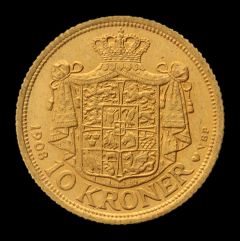 frederik viii 10 kr guldmønt