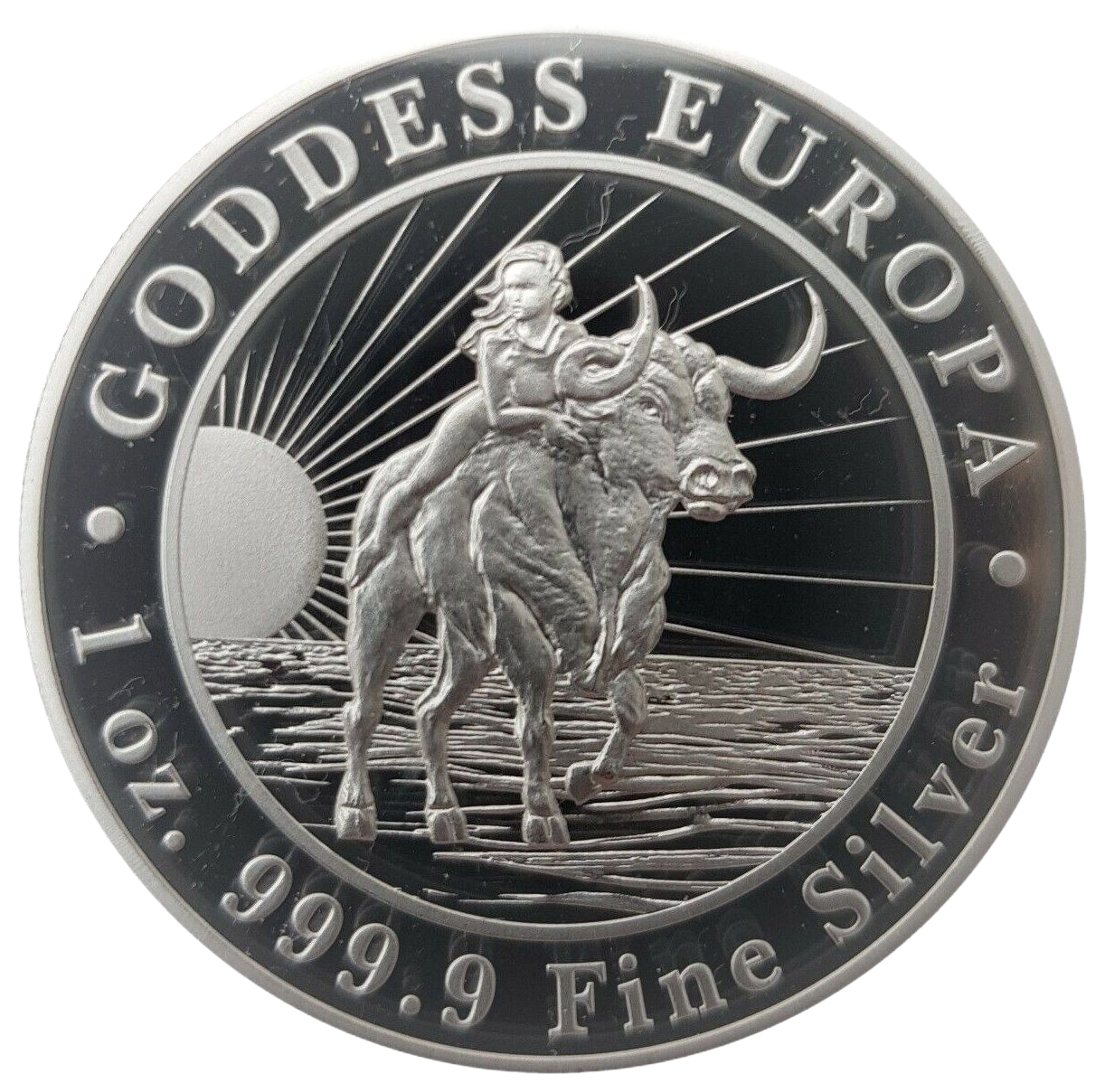 Goddess Europa Sølvmønt - 5 dollar Elizabeth II - 1 Oz