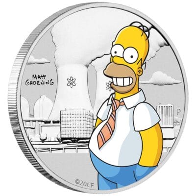 HOMER SIMPSON™ - Sølv 1/2 OZ i kort