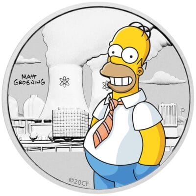 HOMER SIMPSON™ - Sølv 1/2 OZ i kort