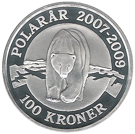 Polarmønt 'Isbjørn' sølv 1 oz