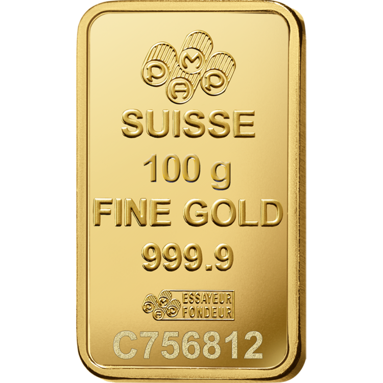 PAMP - 100 gram guldbarre stanset - Image 4
