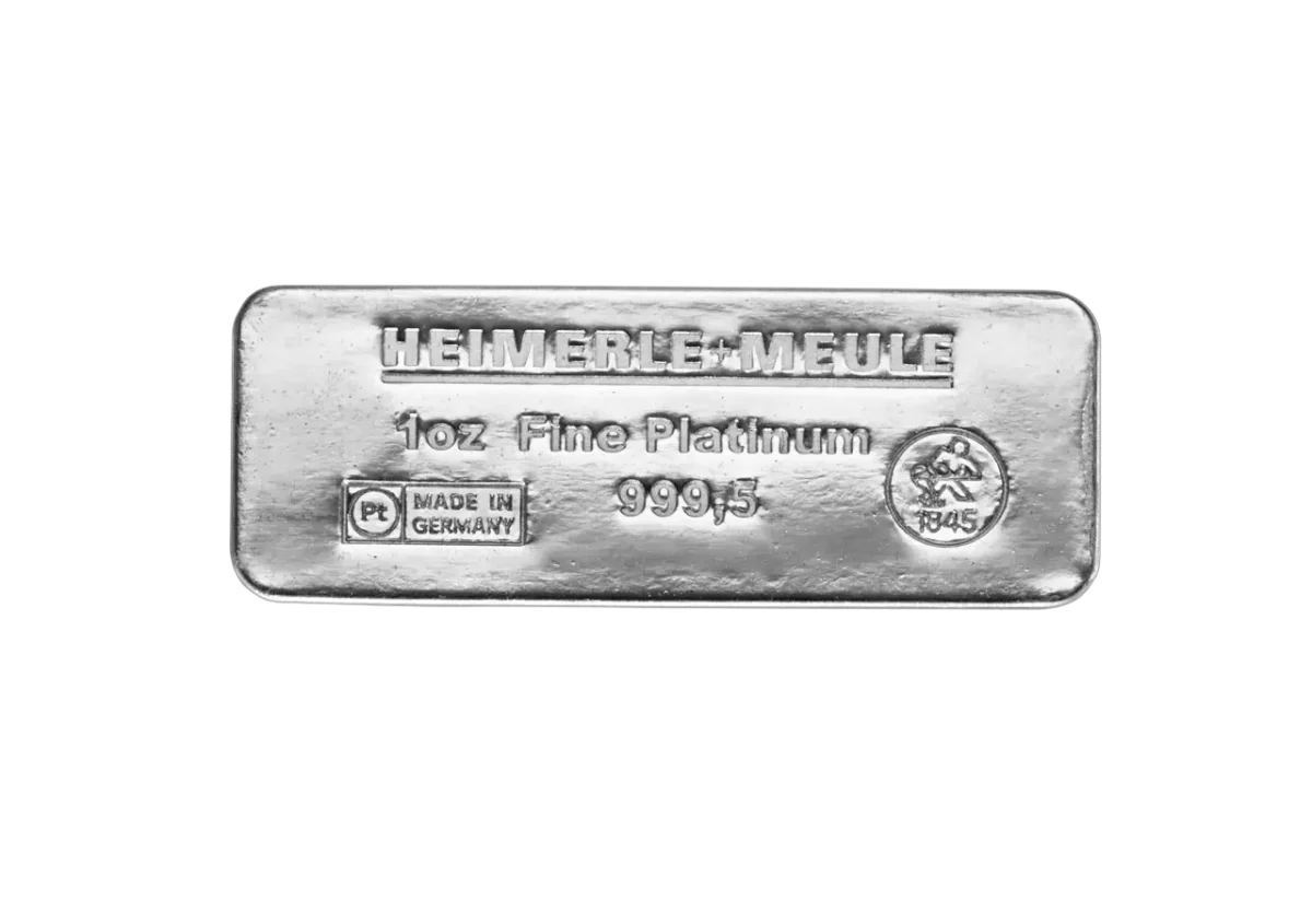 Heimerle+Meule - 1 Oz platinbarre klassik