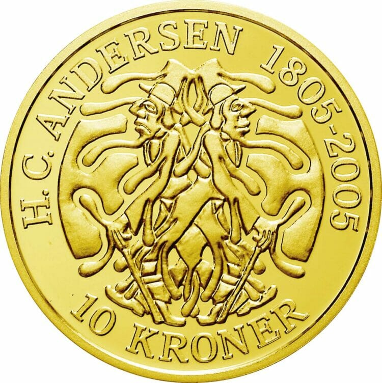 H.C. Andersen mønt skyggen